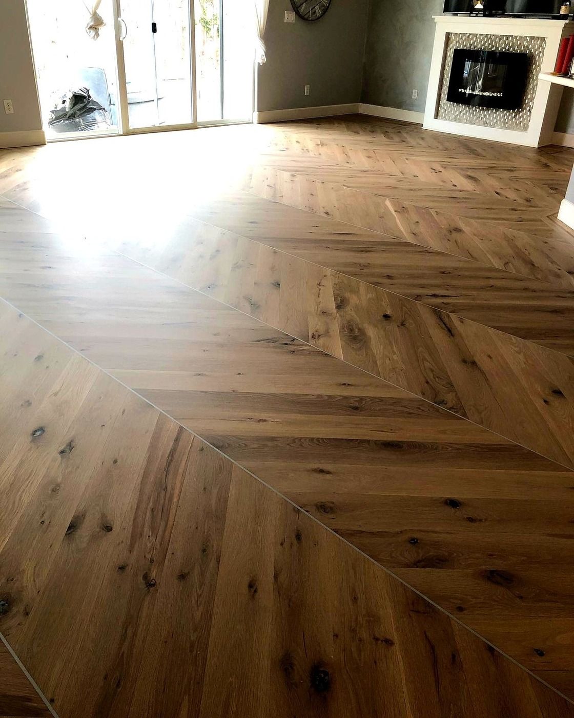 Chevron hardwood floor by Pyle Legacy Flooring