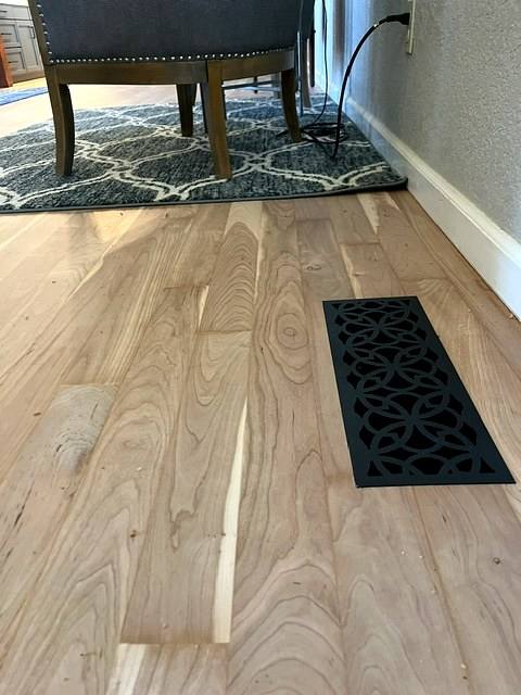 Custom wood floor installation